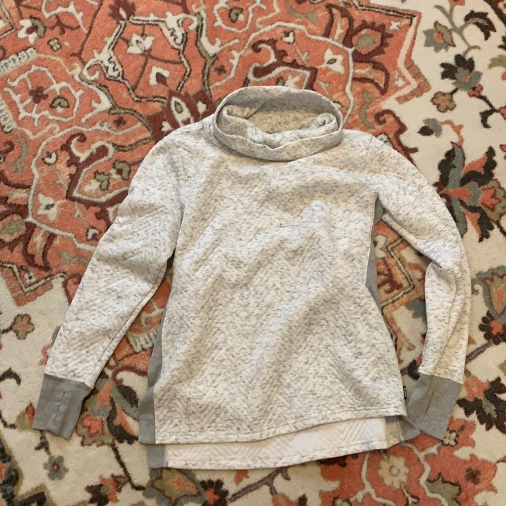 RBX Cowl Neck Tunic Pullover - Herringbone Heather